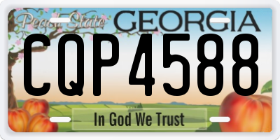 GA license plate CQP4588