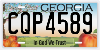 GA license plate CQP4589