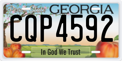 GA license plate CQP4592