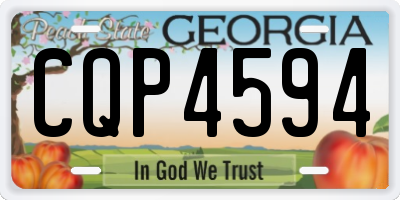 GA license plate CQP4594