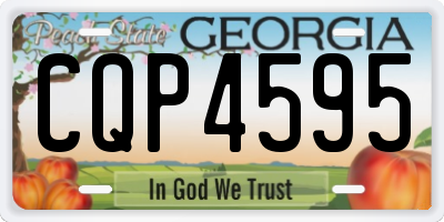 GA license plate CQP4595