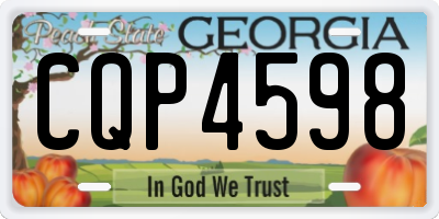 GA license plate CQP4598
