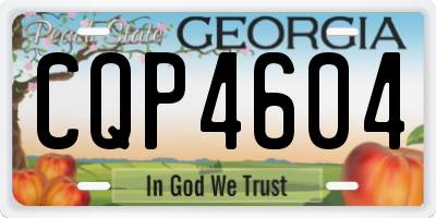 GA license plate CQP4604