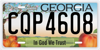 GA license plate CQP4608