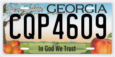 GA license plate CQP4609