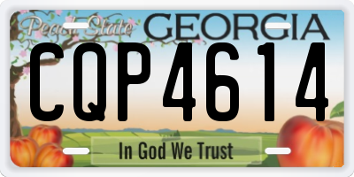 GA license plate CQP4614