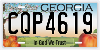 GA license plate CQP4619