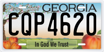 GA license plate CQP4620