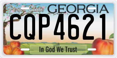GA license plate CQP4621