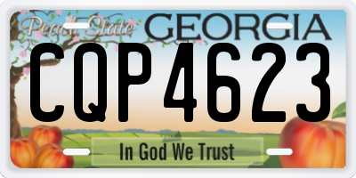 GA license plate CQP4623