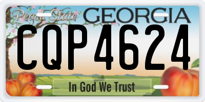 GA license plate CQP4624