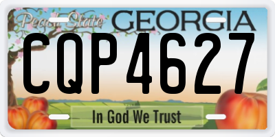 GA license plate CQP4627