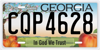 GA license plate CQP4628