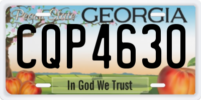 GA license plate CQP4630
