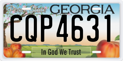 GA license plate CQP4631