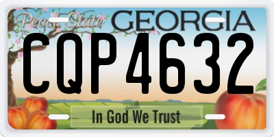 GA license plate CQP4632