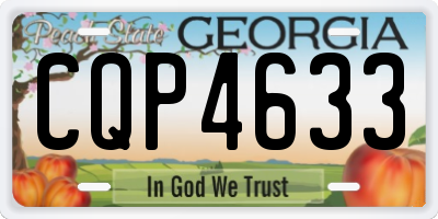 GA license plate CQP4633