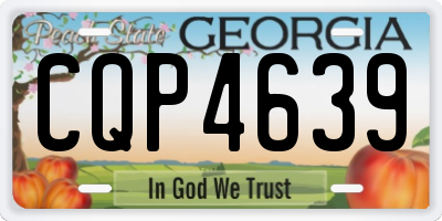 GA license plate CQP4639