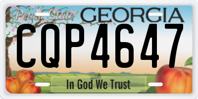 GA license plate CQP4647