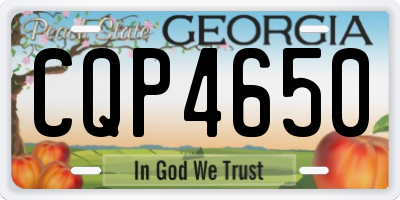 GA license plate CQP4650
