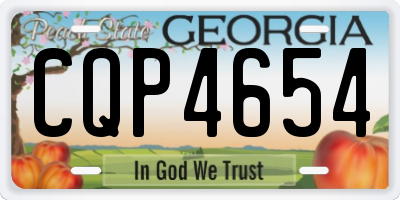 GA license plate CQP4654