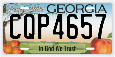 GA license plate CQP4657