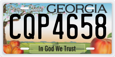 GA license plate CQP4658