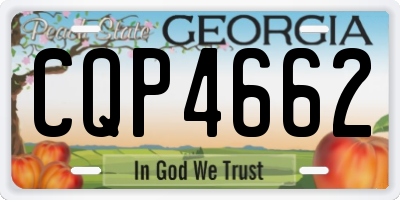 GA license plate CQP4662