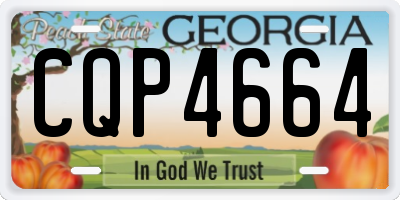 GA license plate CQP4664