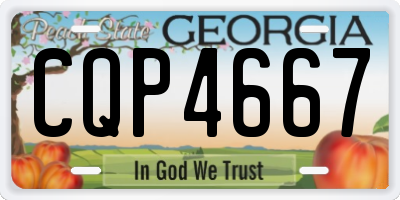 GA license plate CQP4667