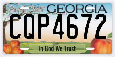 GA license plate CQP4672