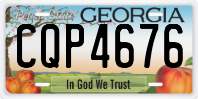 GA license plate CQP4676