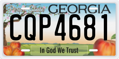 GA license plate CQP4681