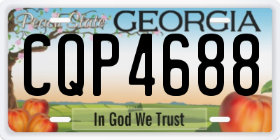 GA license plate CQP4688