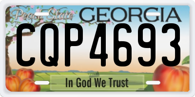 GA license plate CQP4693