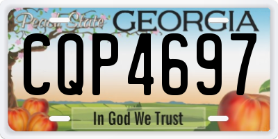 GA license plate CQP4697