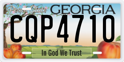 GA license plate CQP4710
