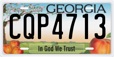 GA license plate CQP4713