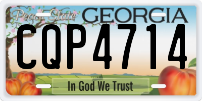 GA license plate CQP4714