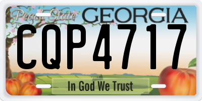GA license plate CQP4717