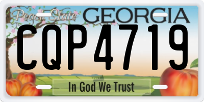 GA license plate CQP4719