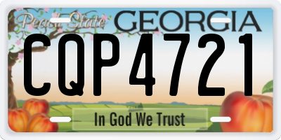 GA license plate CQP4721