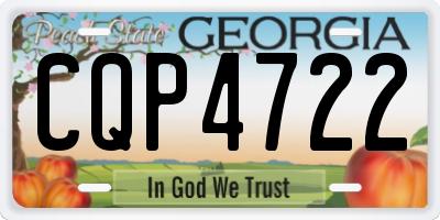 GA license plate CQP4722