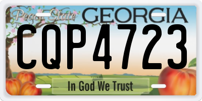 GA license plate CQP4723