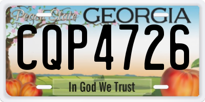 GA license plate CQP4726