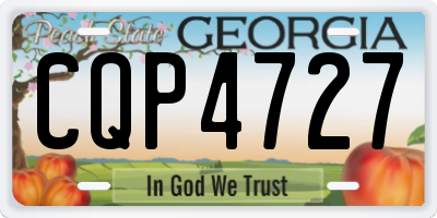 GA license plate CQP4727