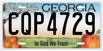 GA license plate CQP4729