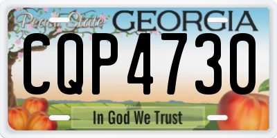 GA license plate CQP4730