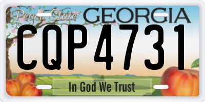GA license plate CQP4731
