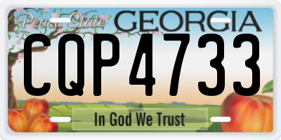 GA license plate CQP4733